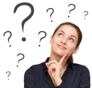 woman, question mark, thinking
