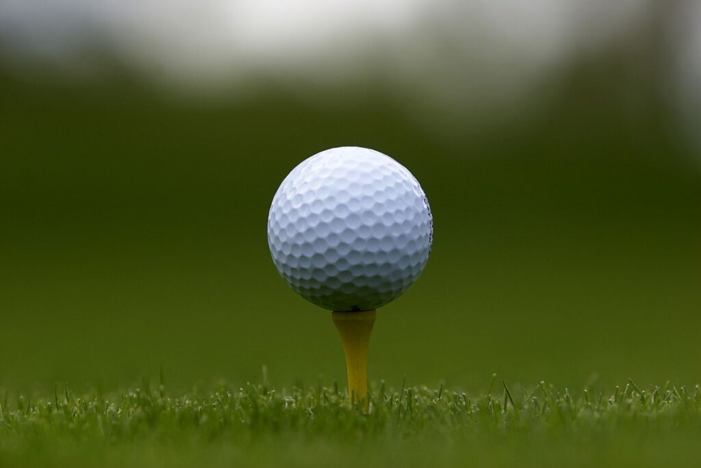 golf ball on tee